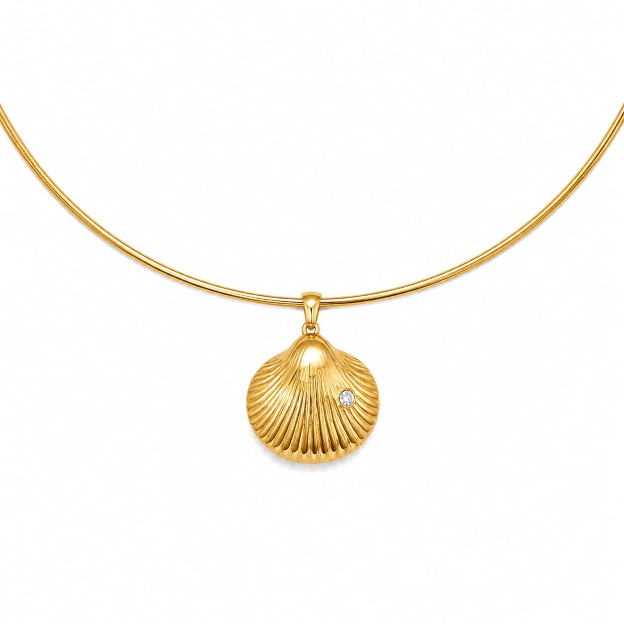 Scalloped Seashell Pendant