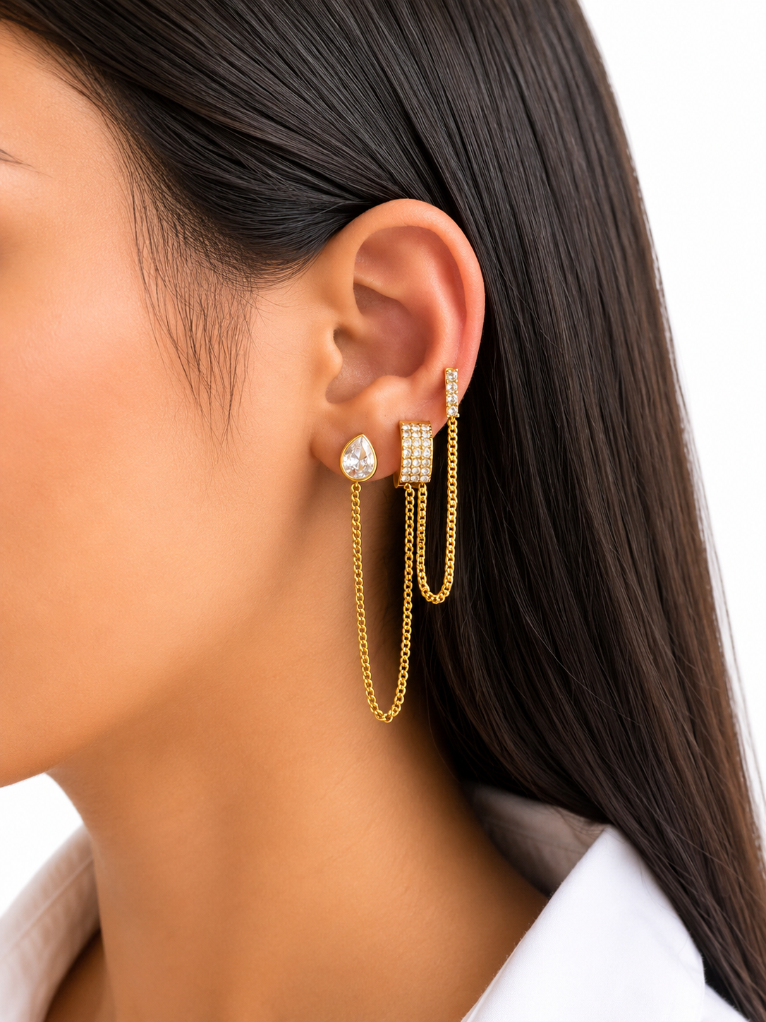 Cascade Pavé Earring Set