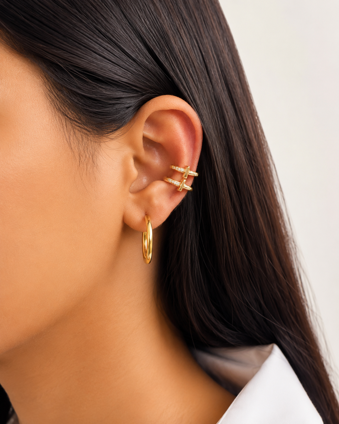 Double Cross Ear Cuff